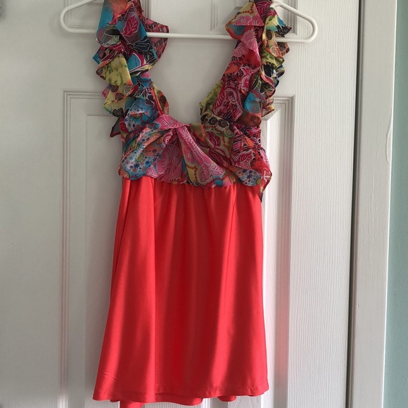 Bisou Bisou summer flowy tank blouse - Picture 6 of 7